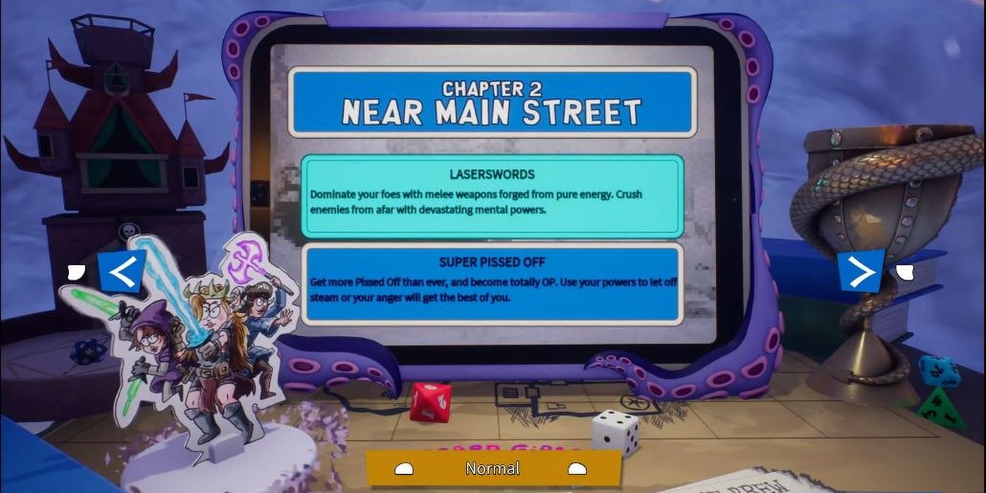 South Park Snow Day Nichole's Home Brew rules selection screen