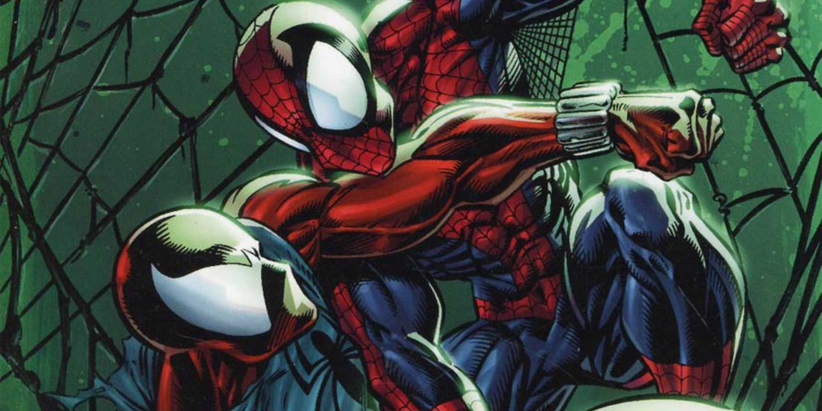 Spider-Man fighting Scarlet Spider