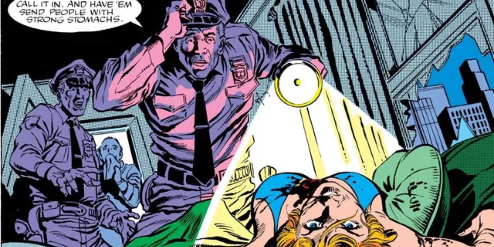 The police finding Jean DeWolff murdered