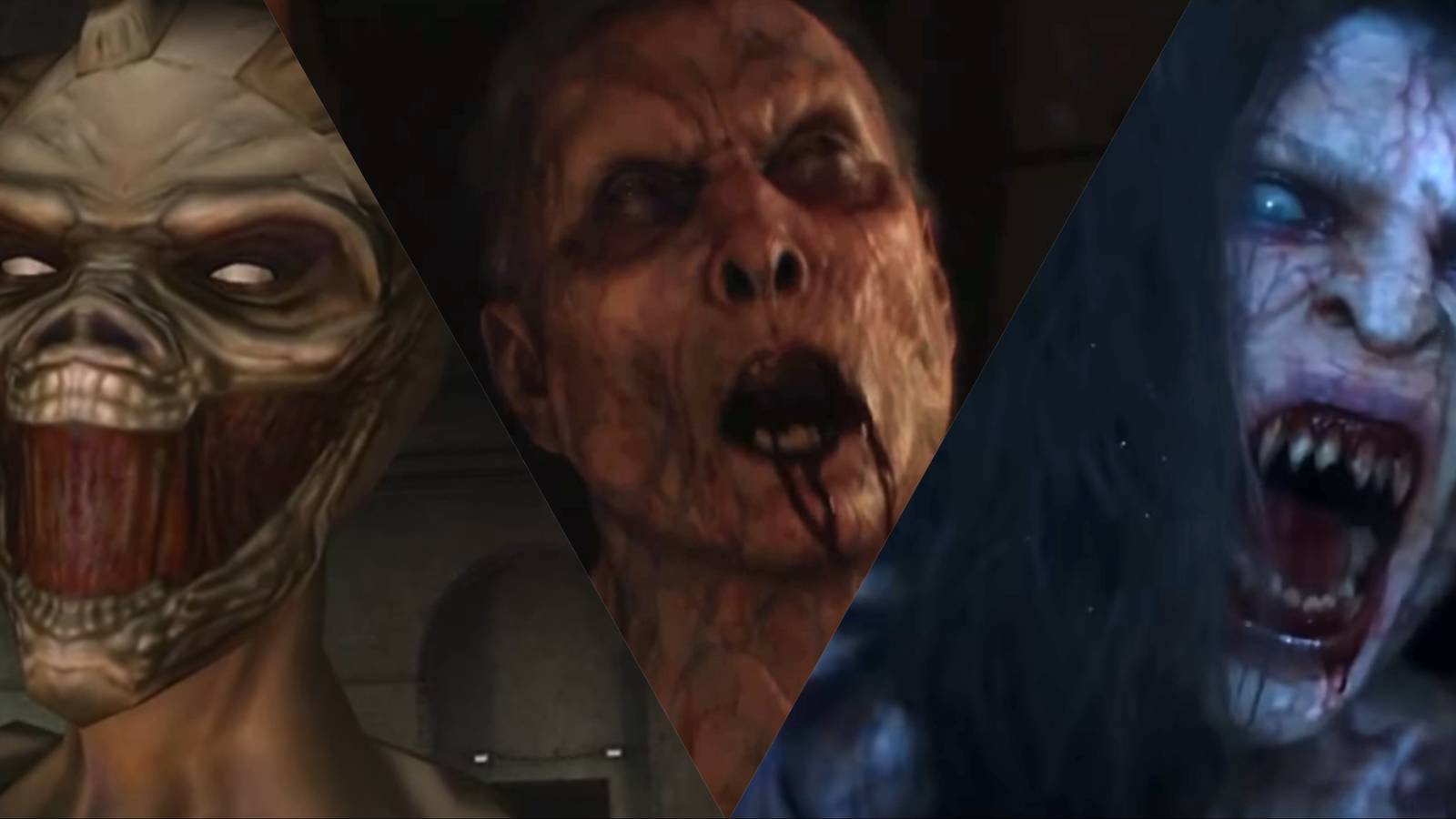 Split image of BloodRayne2, The Order 1886, and The Witcher 3