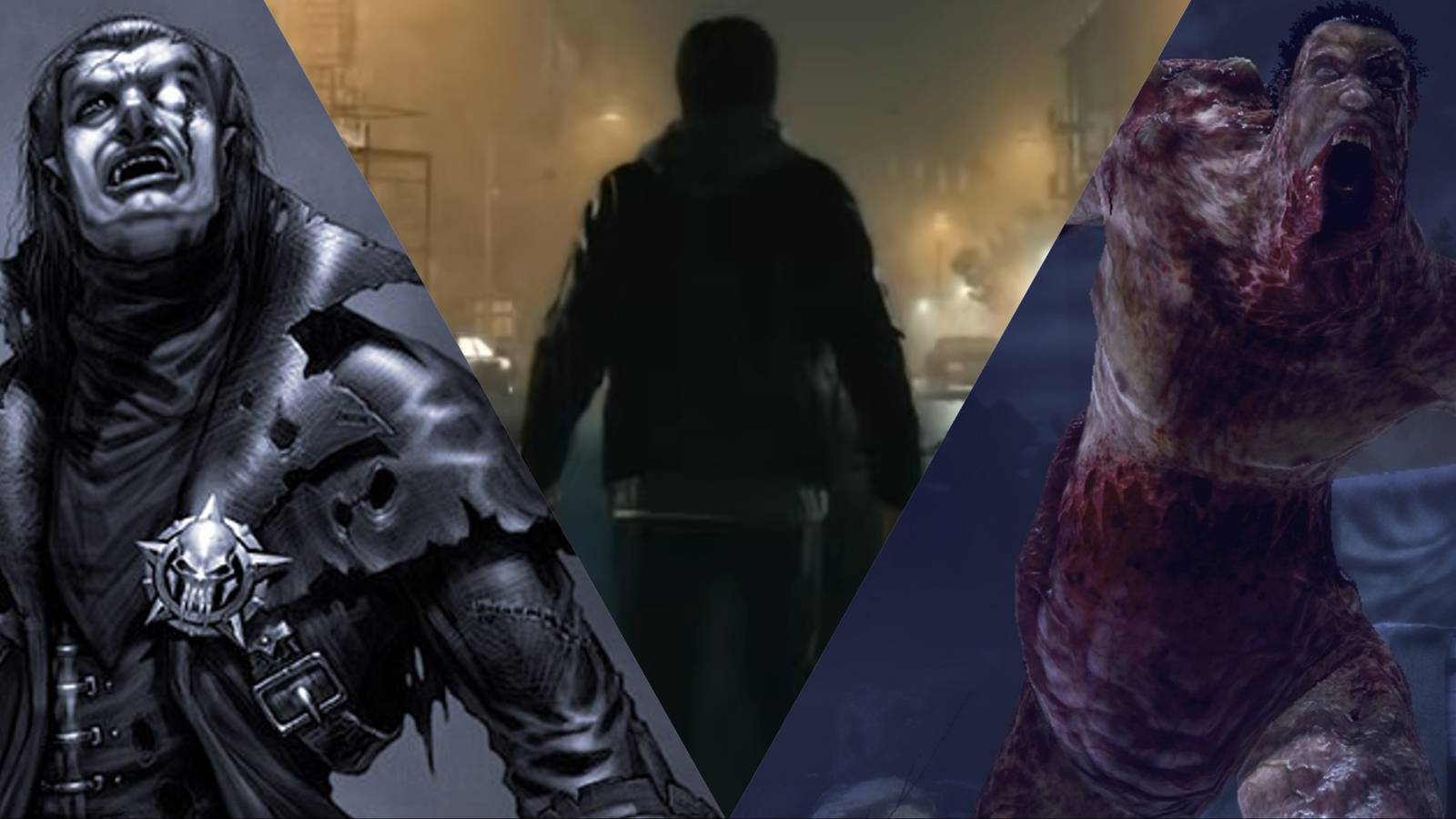 Split image of Darkwatch 2, Silent Hills, and Redwood Falls