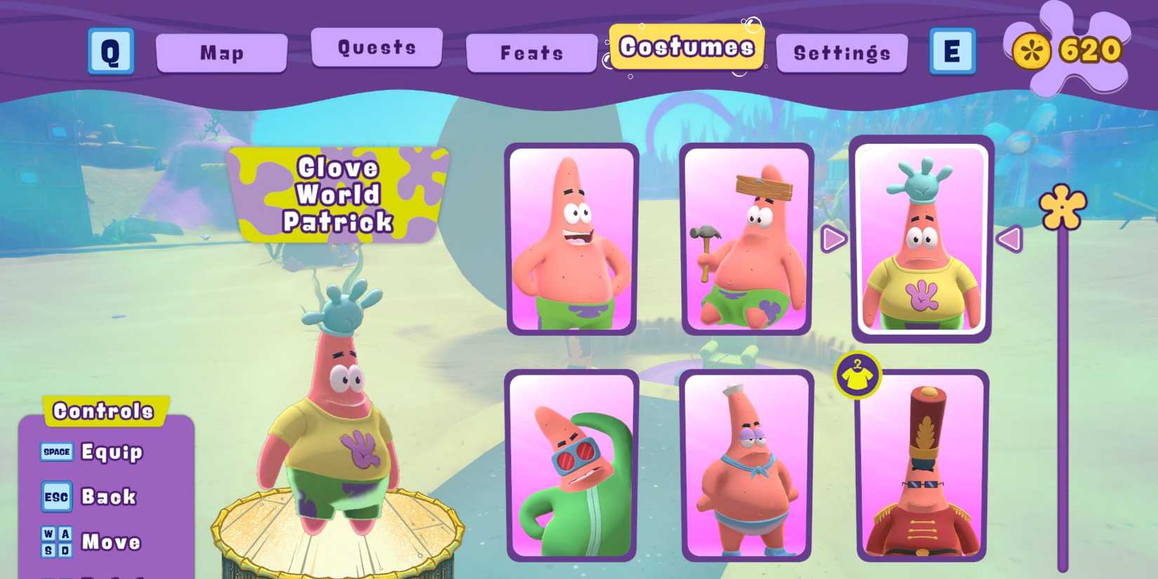 spongebob-squarepants-the-patrick-star-game-all-costumes