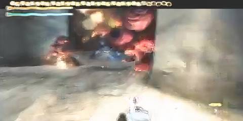 the player engaging in combat