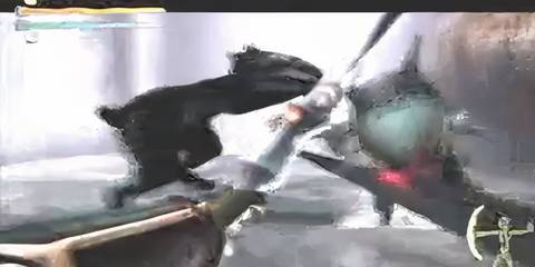 the player in a cave