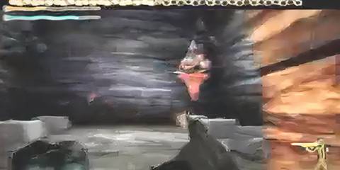 the player fighting enemies