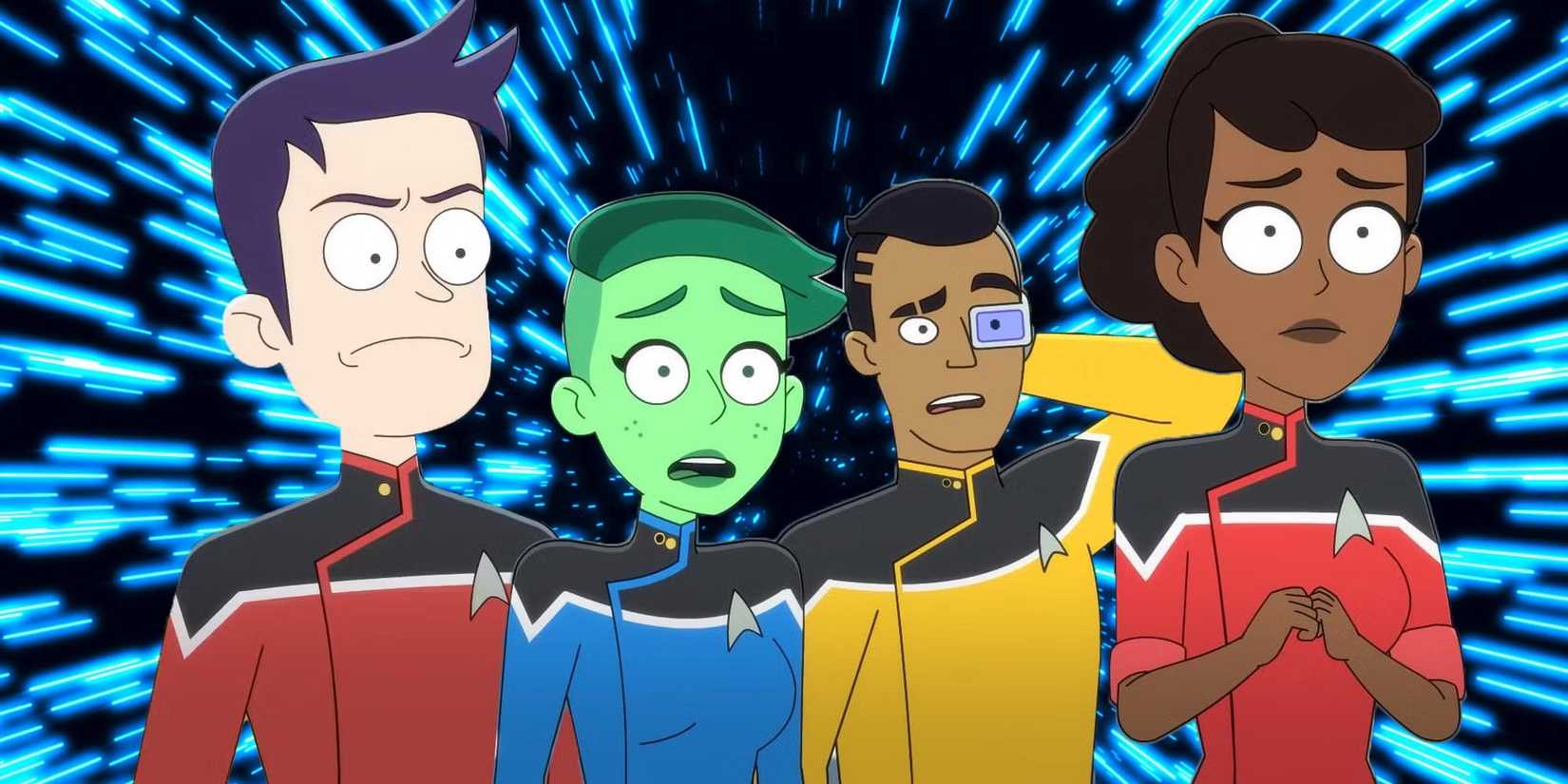 A still of characters from Star Trek: Lower Decks Season 4