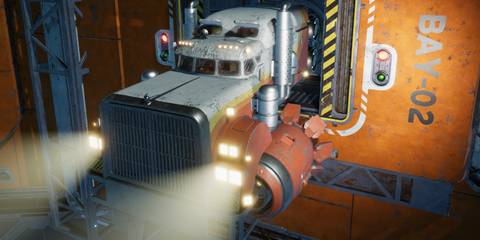 Ship docking into bay