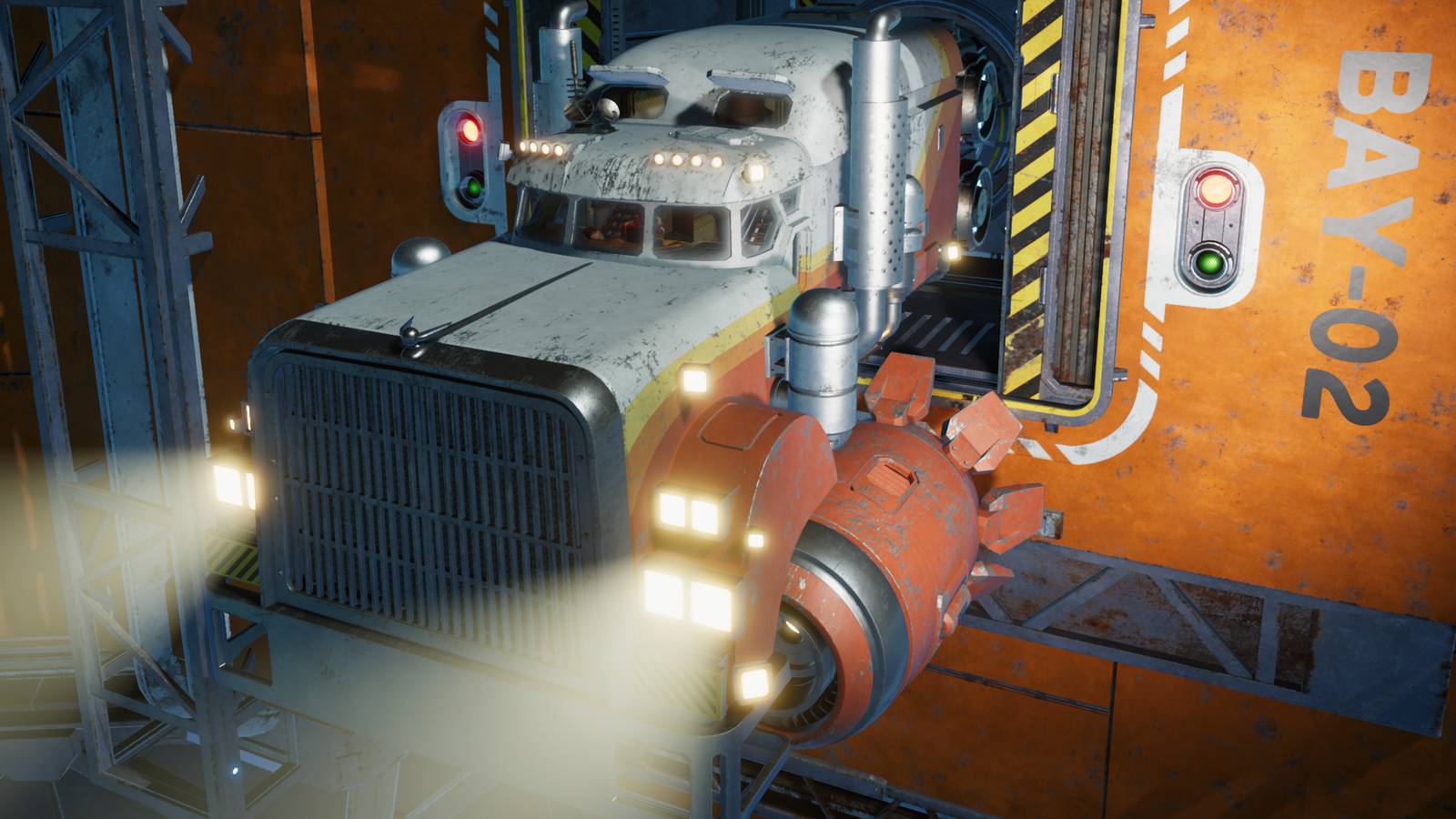 Ship docking into bay