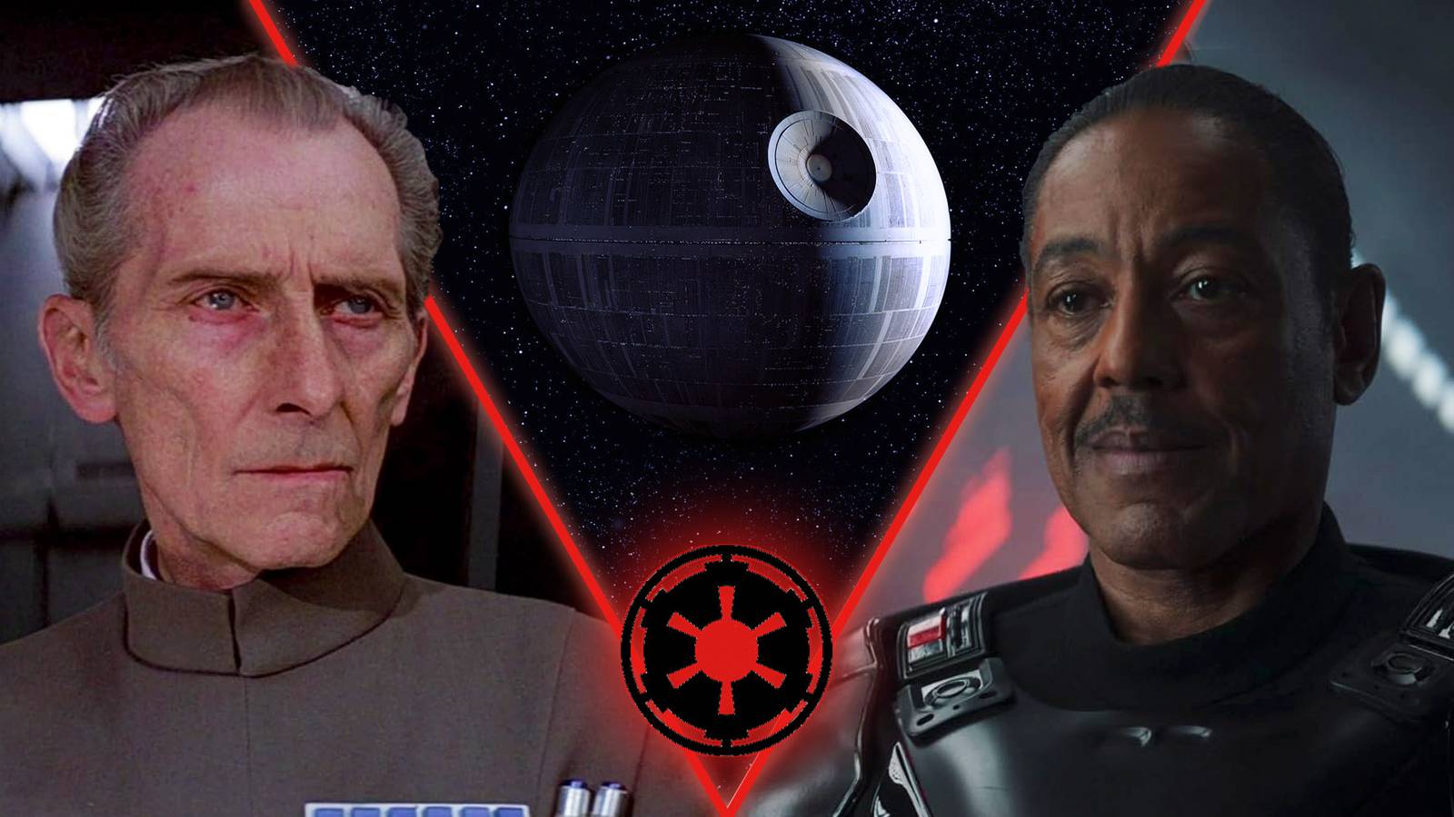 Grand Moff Tarkin, Moff Gideon and the Death Star in Star Wars