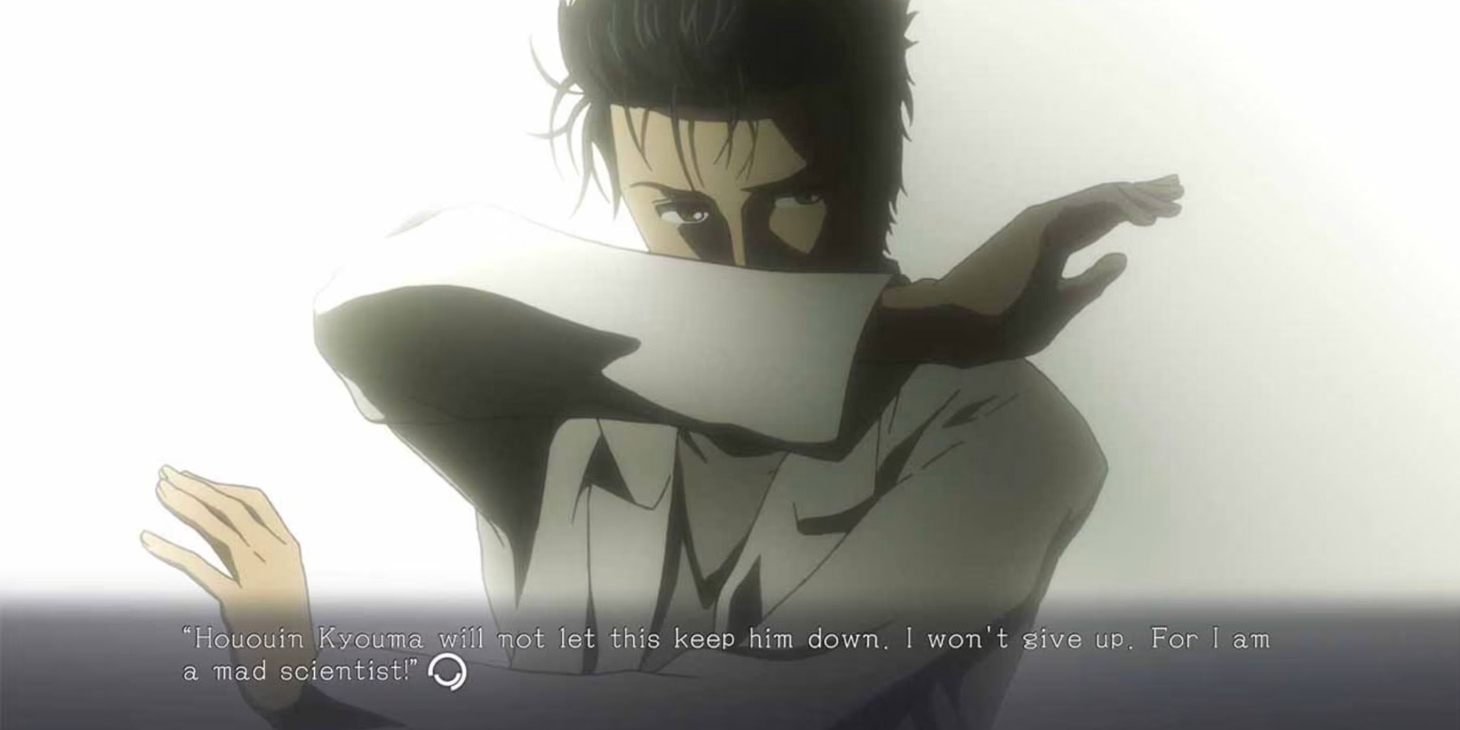 STEINS;GATE ELITE character posing a defensive stance