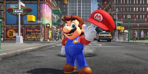 Mario with Cappy in Super Mario Odyssey