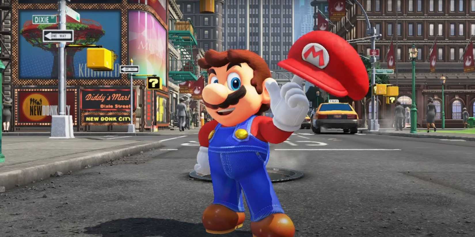 Mario with Cappy in Super Mario Odyssey