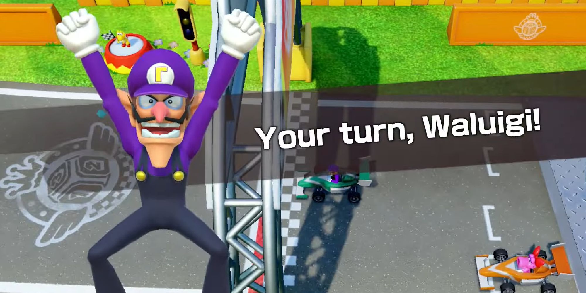 Waluigi in Super Mario Party Jamboree