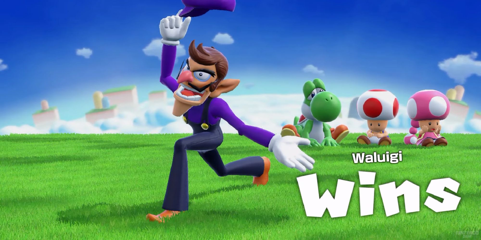 Waluigi in Super Mario Party Jamboree