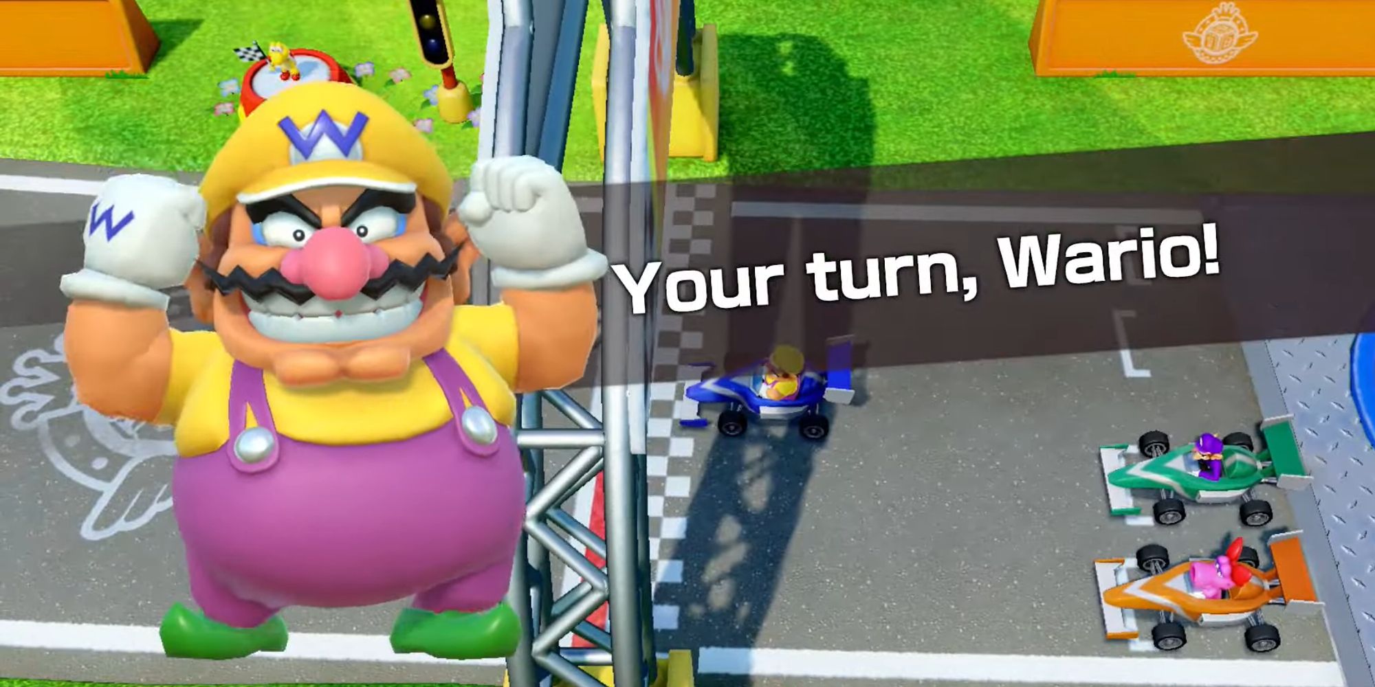 Wario in Super Mario Party Jamboree