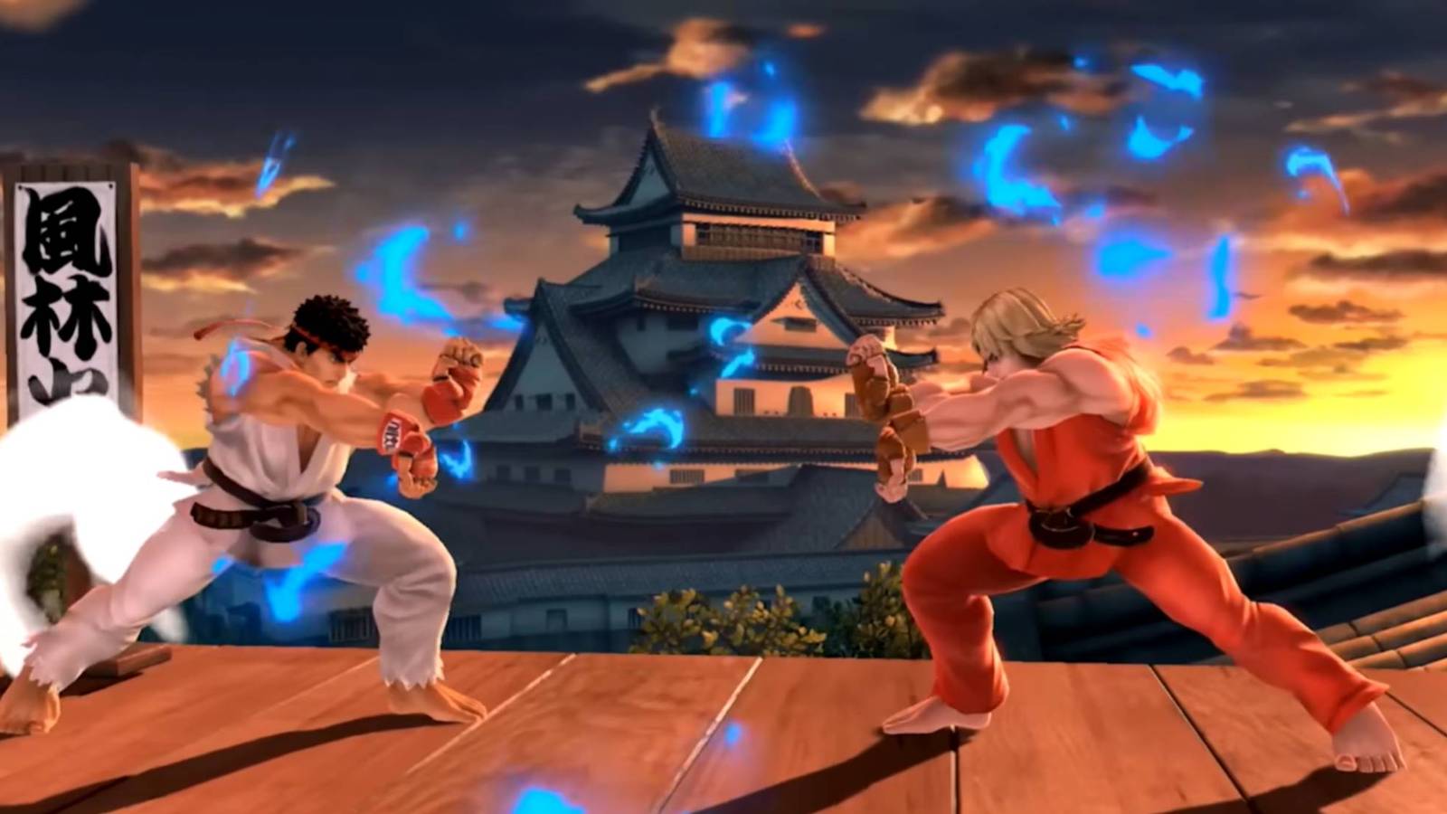 Ryu and Ken from the intro of Super Smash Bros. Ultimate