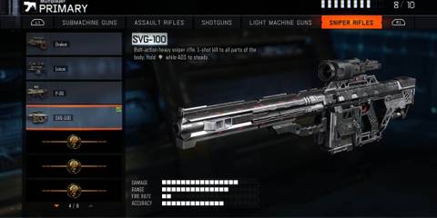 Screenshot showcasing the SVG 100 in Black Ops 3 