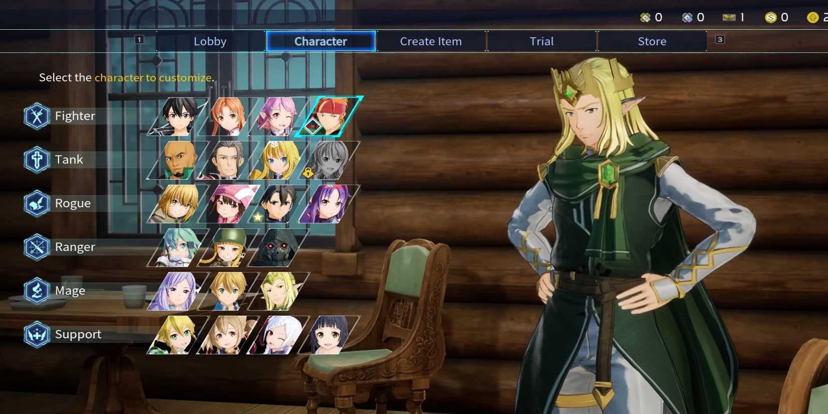 Sword Art Online Fractured Daydream archetypes