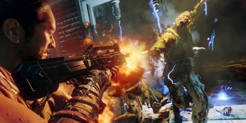 takeo fights zombies