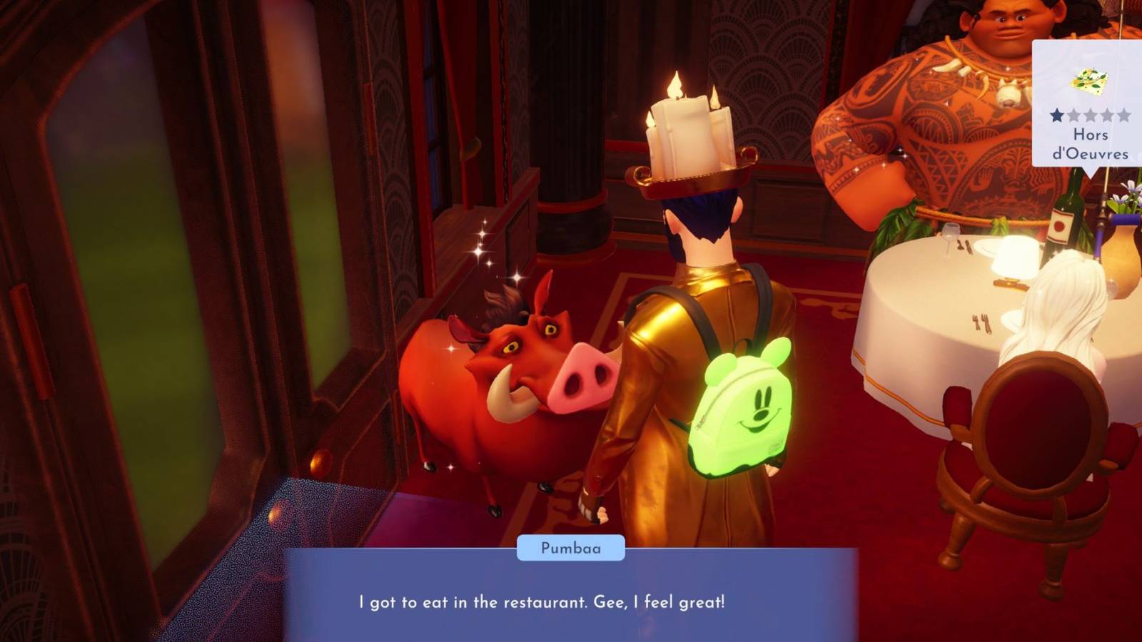 talking to pumbaa ddv