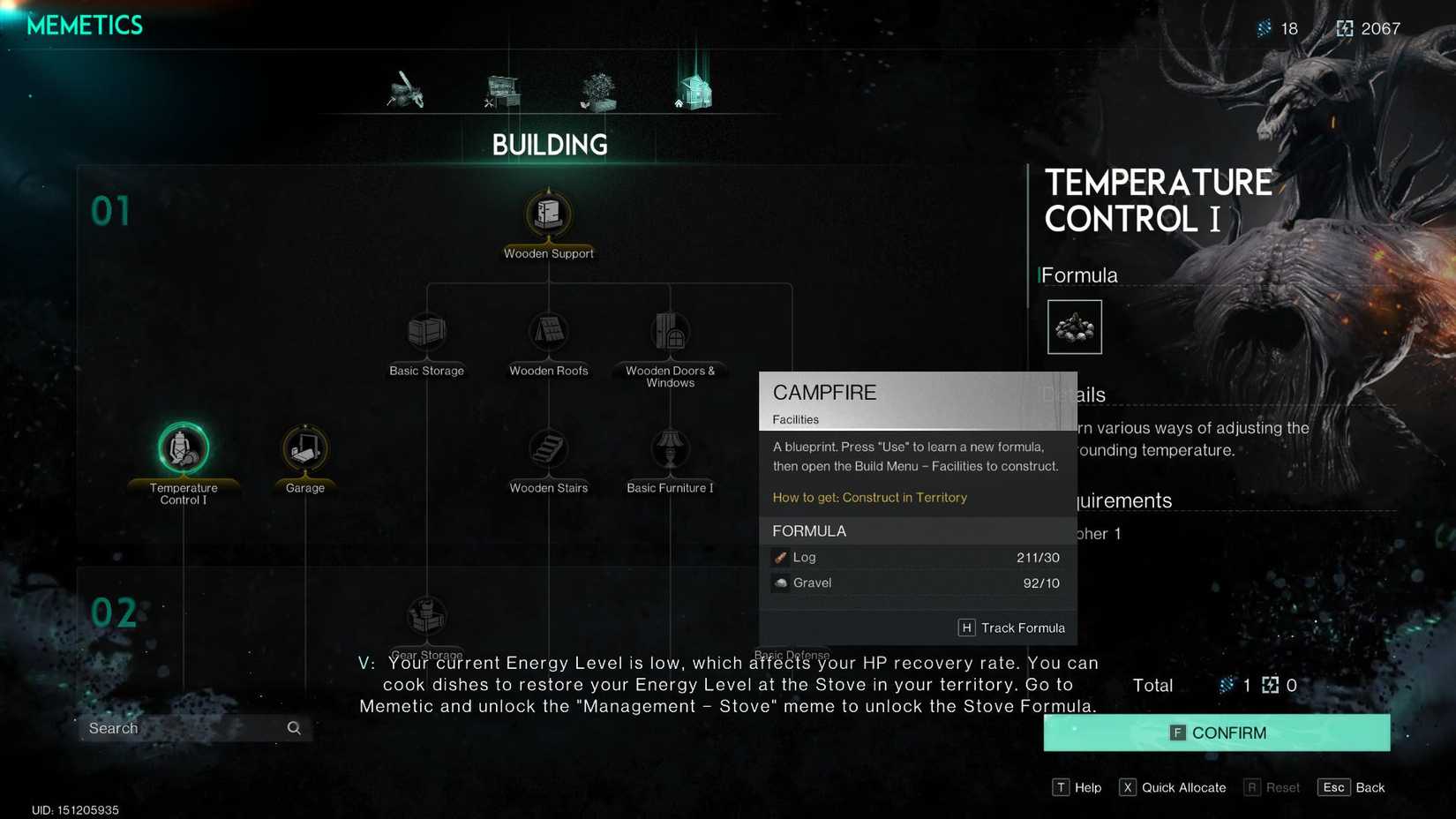 Temperature Control memetic Once Human