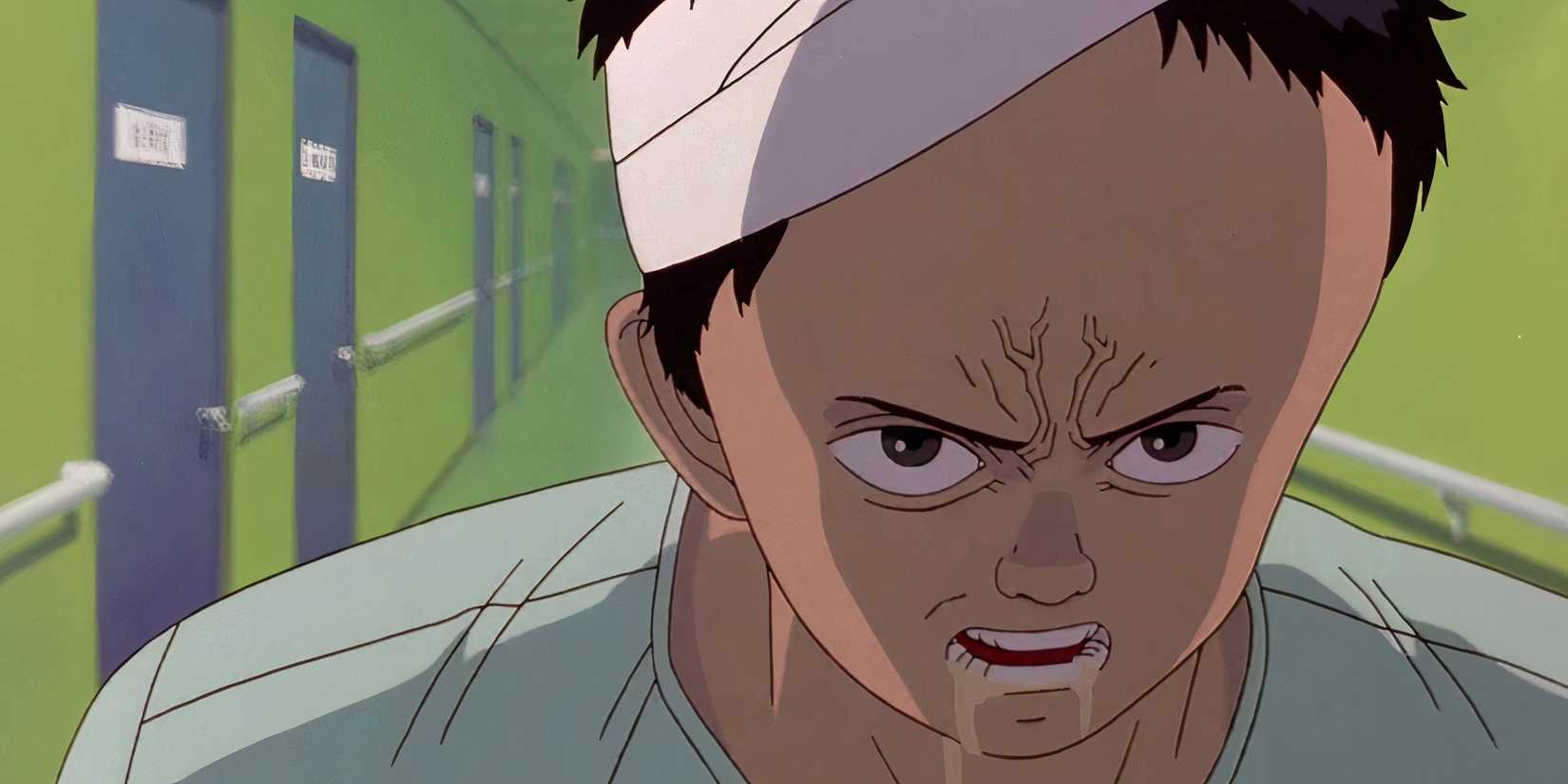 Tetsuo Shima as an experimental patient in Akira 