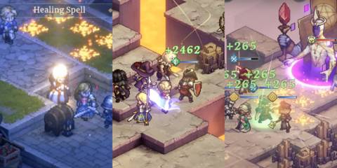 Angel healing on left, inanna healing in middle and nightingale healing on right