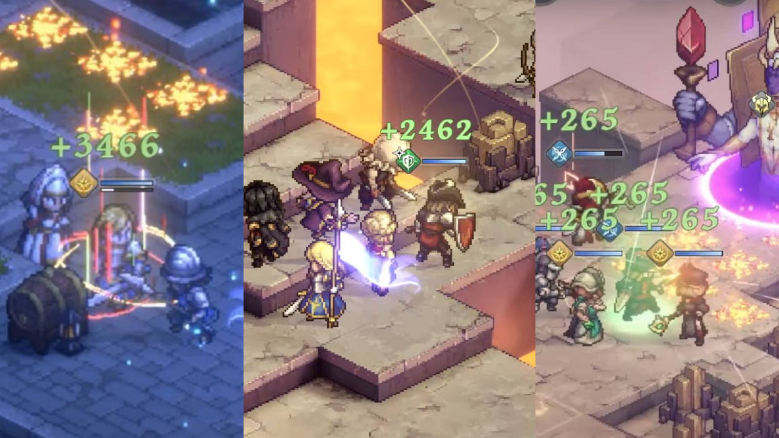 Angel healing on left, Inanna healing in middle and Nightingale healing on right