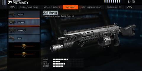 Screenshot showcasing the 205 Brecci in Black Ops 3 