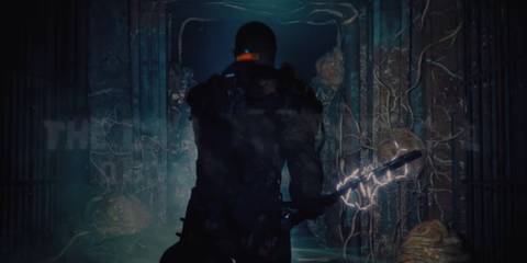 The Calisto Protocol character holding stun baton