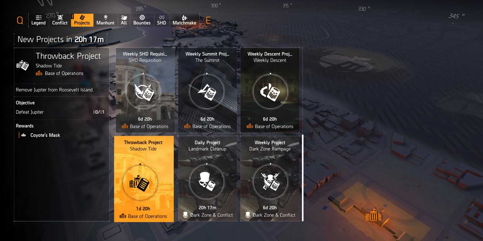 The Division 2 Throwback Event Guide Ongoing Project & It's Exotic Rewards