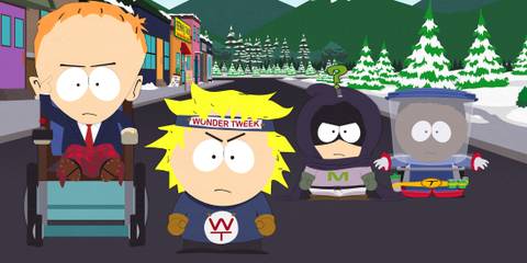 Mysterion's team in South Park: The Fractured But Whole