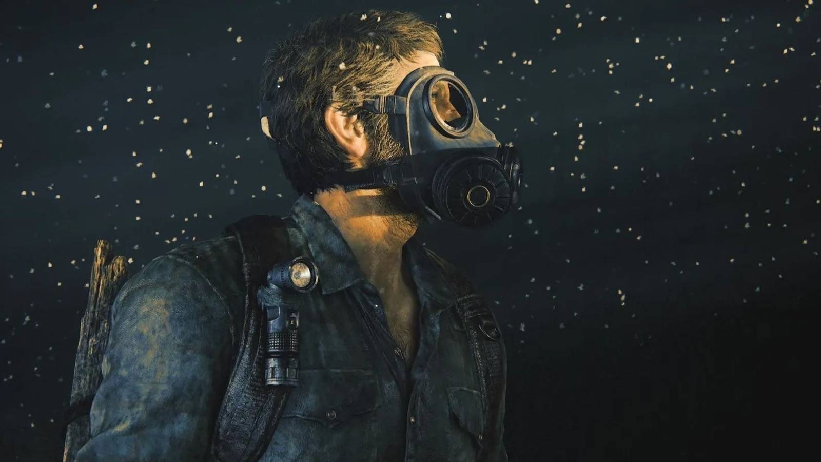 the last of us joel wearing a gas mask