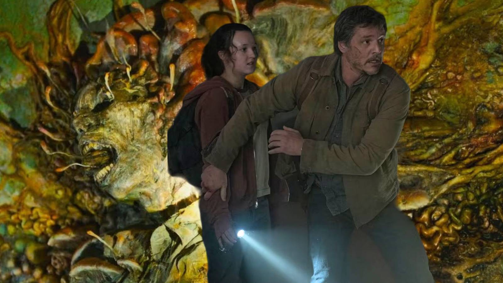 Joel and Ellie in The last of us TV show with infected