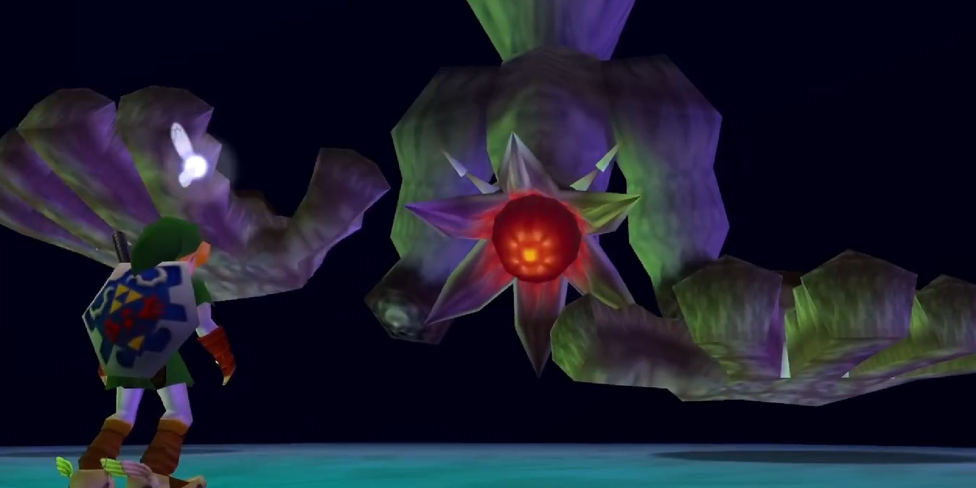 Link inside the Shadow Temple in The Legend Of Zelda: Ocarina Of Time