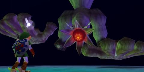 Link inside the Shadow Temple in The Legend Of Zelda: Ocarina Of Time
