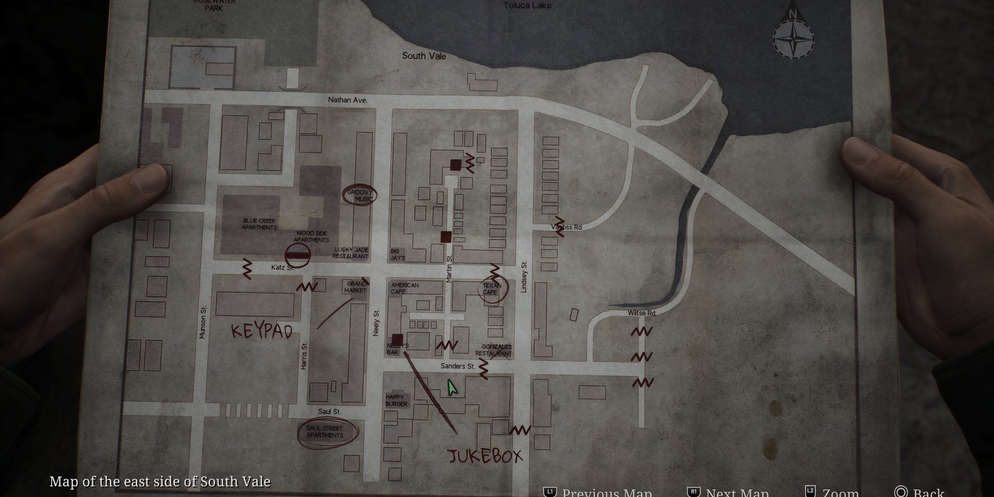 The map of the Grand Market’s Code location in Silent Hill 2 (2024)