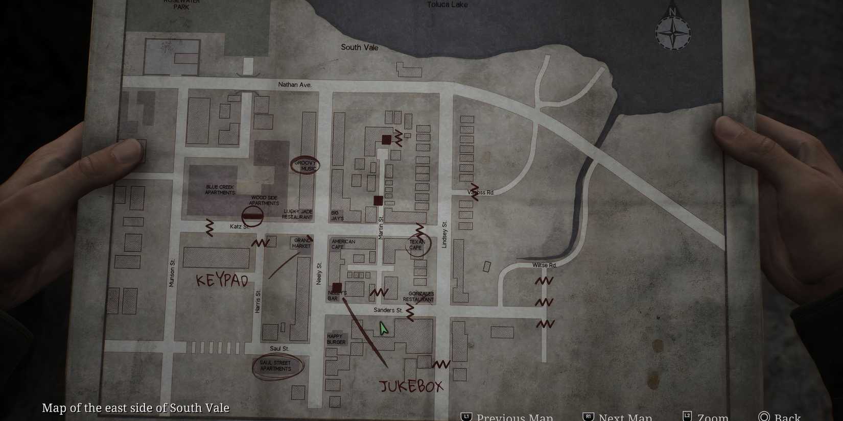 The map of the Grand Market’s Code location in Silent Hill 2 (2024)