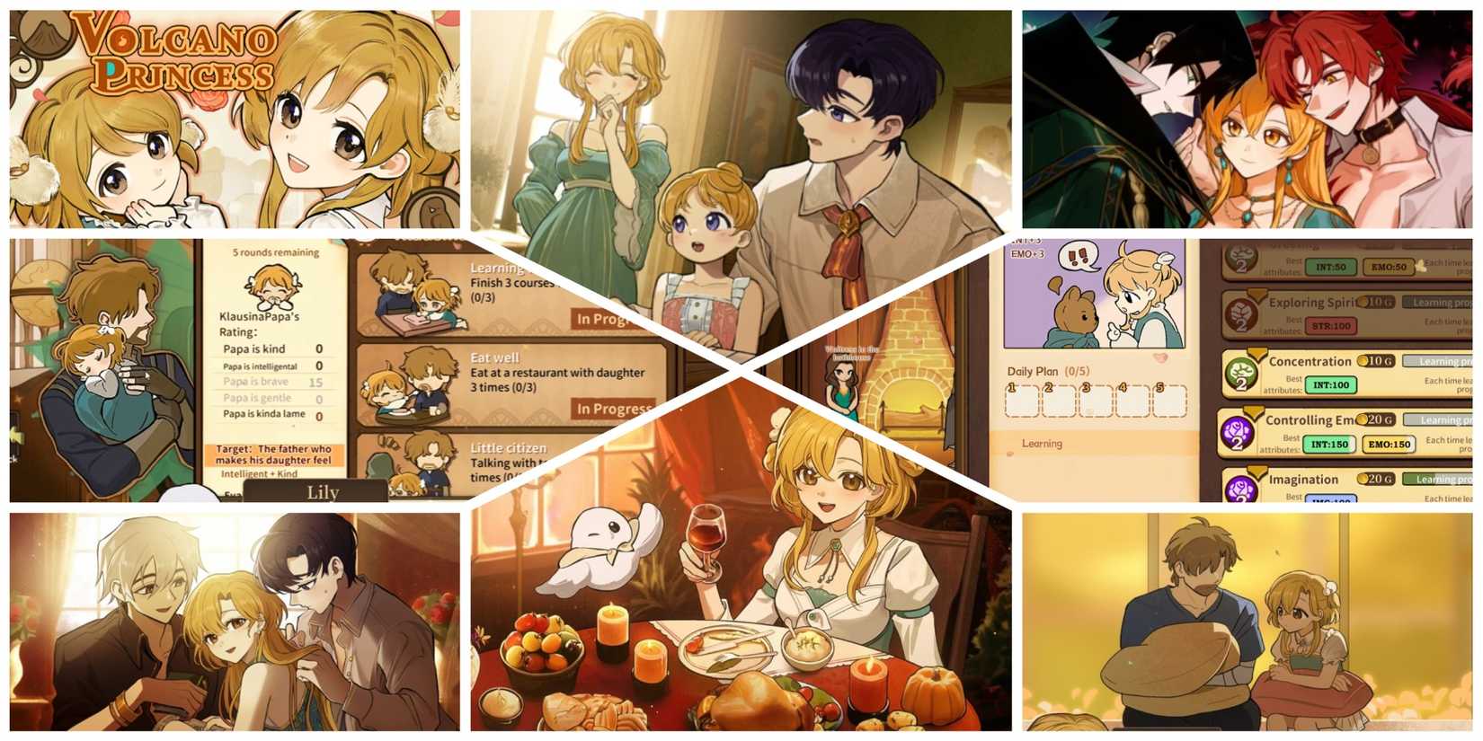 The Princess with her father in Volcano Princess