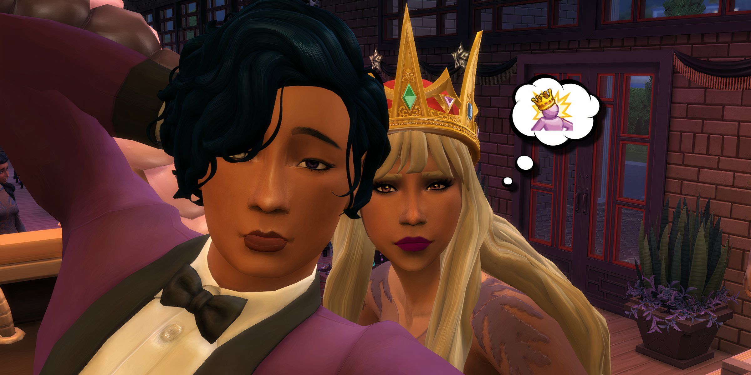 Two Sims at prom, representing the 20 new SimmerJohn's Teen Aspirations