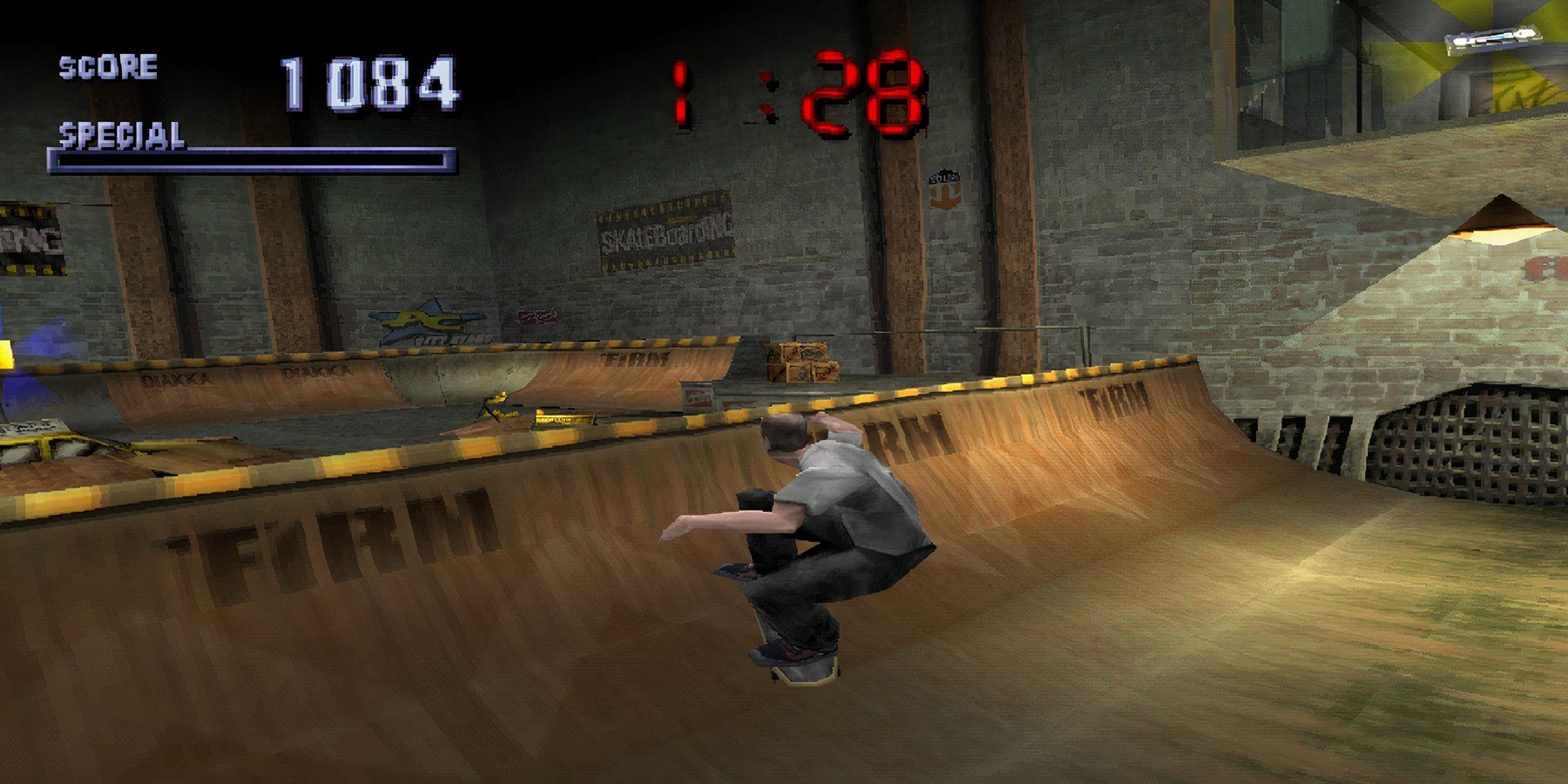 tony hawk in the air on a skateboard