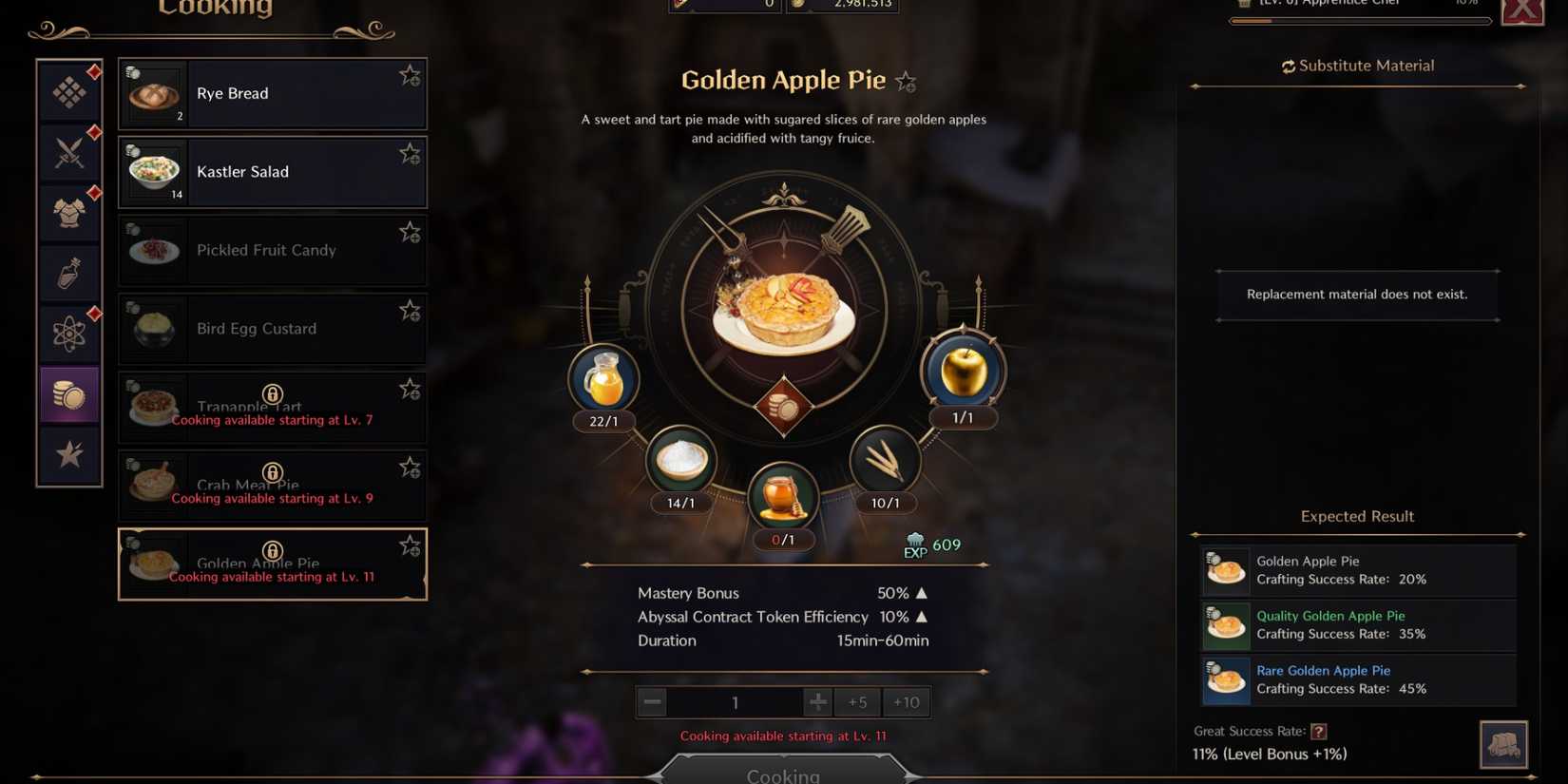 Throne and Liberty Golden Apple Pie