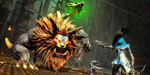 a creature attacking the player in throne and liberty.