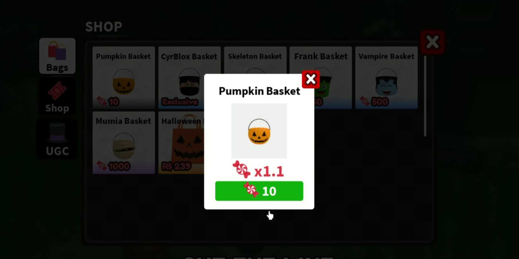Trick or Treat pumpkin basket