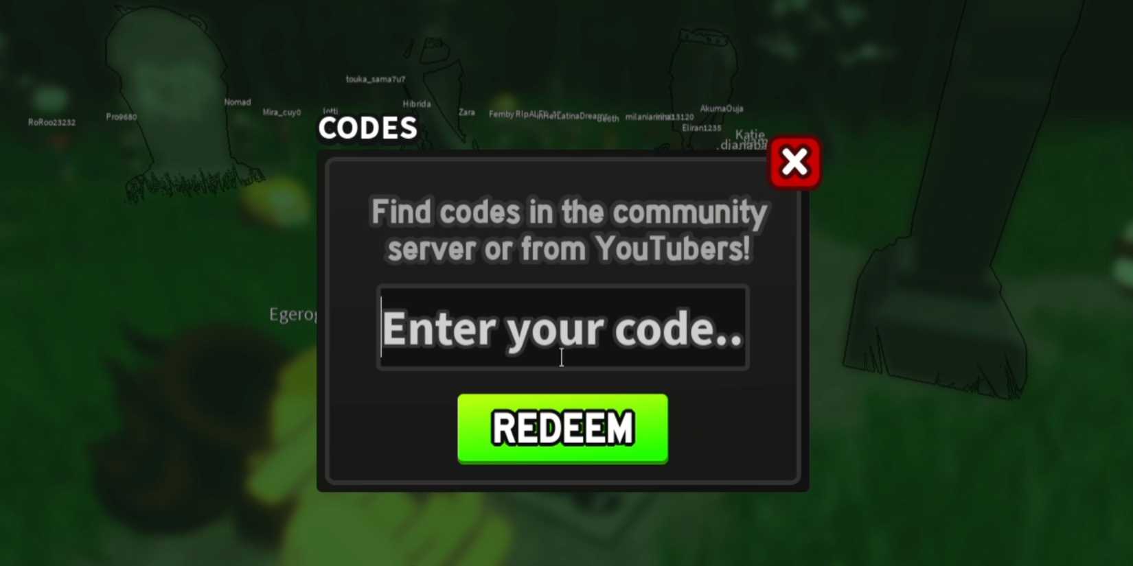 Trick or Treat the codes tab