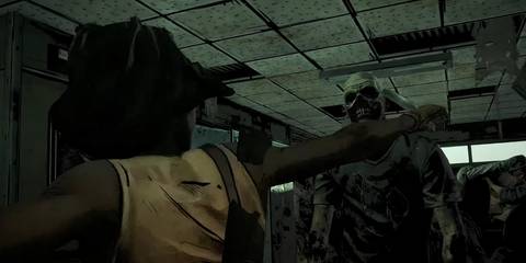 michonne killing a zombie