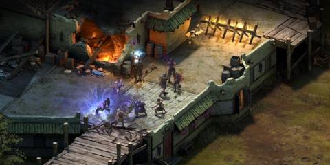 Characters engage in confrontation in Tyranny 