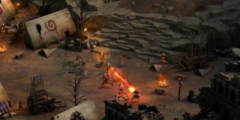 Characters attack one another in Tyranny 