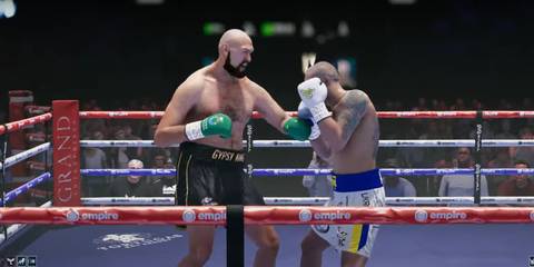 Undiputed Tyson throws a left at Usyk