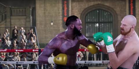 Undisputed Deontay Wilder swinging at Tyson Fury